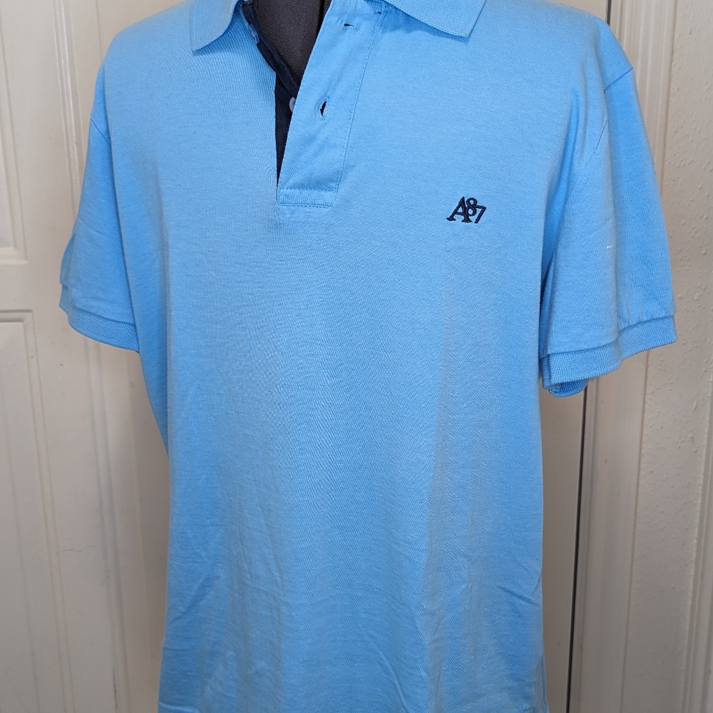 Men's Polo Shirt Aeropostale M Size Light Blue